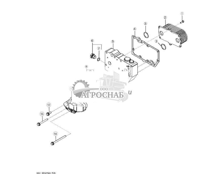 5951 Охладитель моторного масла 